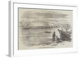 Rustchuk, Bridge of Boats in Course of Construction-null-Framed Giclee Print