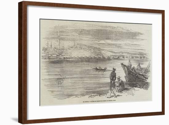 Rustchuk, Bridge of Boats in Course of Construction-null-Framed Giclee Print