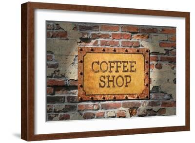 C Poster Rusted Coffee Sign On 1890'S Art/Canvas Print Wall Art Home Decor 