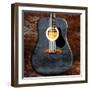 Rustic Acoustic Guitar-Jace Grey-Framed Art Print