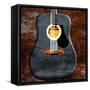 Rustic Acoustic Guitar-Jace Grey-Framed Stretched Canvas