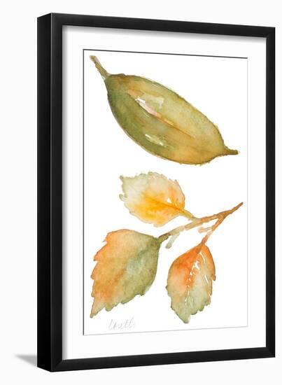 Rustic Autumn Leaves IV-Lanie Loreth-Framed Art Print