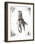 Rustic Black Stallion II-null-Framed Art Print