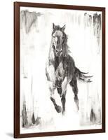 Rustic Black Stallion II-null-Framed Art Print