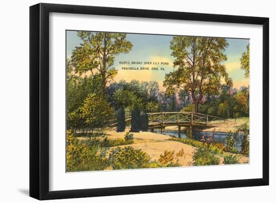 Rustic Bridge, Erie, Pennsylvania-null-Framed Art Print