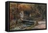 Rustic Bridges, Groudle Glen, I of Man-Alfred Robert Quinton-Framed Stretched Canvas