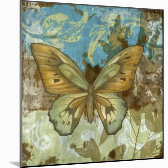 Rustic Butterfly I-Jennifer Goldberger-Mounted Art Print