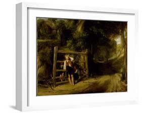 Rustic Civility Or, 'Coming Events Cast their Shadows before Them', C.1832-William Collins-Framed Giclee Print