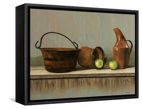 Rustic Cooking Pots-John Zaccheo-Framed Stretched Canvas