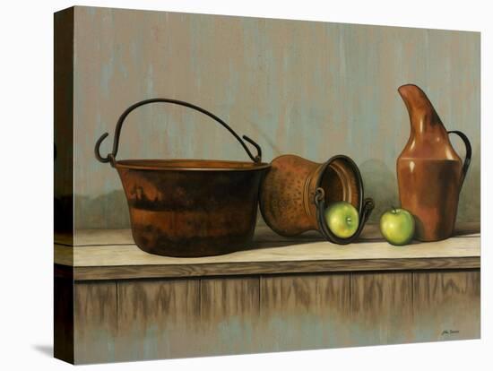 Rustic Cooking Pots-John Zaccheo-Stretched Canvas