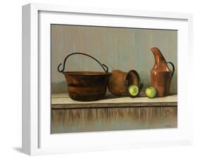 Rustic Cooking Pots-John Zaccheo-Framed Giclee Print