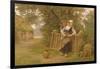 Rustic Courtship (Oil on Canvas)-Eugene Leon Labitte-Framed Giclee Print