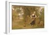 Rustic Courtship (Oil on Canvas)-Eugene Leon Labitte-Framed Premium Giclee Print