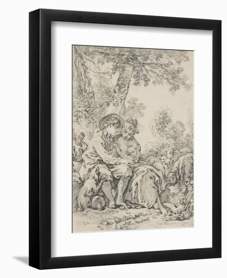 Rustic Courtship-Francois Boucher-Framed Giclee Print