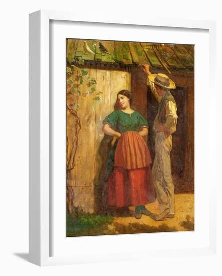 Rustic Courtship-Eastman Johnson-Framed Giclee Print