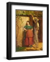 Rustic Courtship-Eastman Johnson-Framed Giclee Print