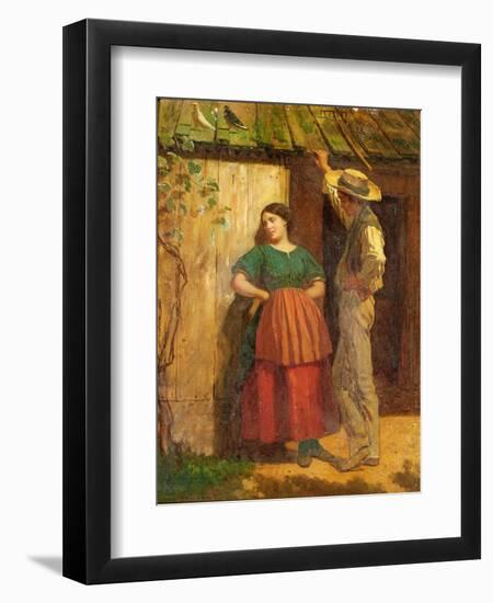 Rustic Courtship-Eastman Johnson-Framed Giclee Print