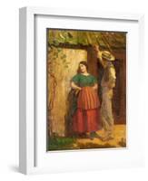 Rustic Courtship-Eastman Johnson-Framed Giclee Print