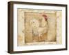 Rustic Farmhouse Rooster I-Kimberly Poloson-Framed Art Print