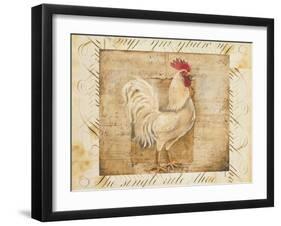 Rustic Farmhouse Rooster I-Kimberly Poloson-Framed Art Print