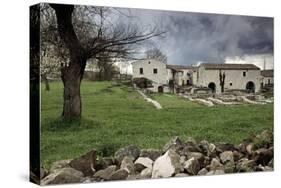Rustic Farmhouses Incorporating Stones from the Near Ancient Roman City of Saepinum-null-Stretched Canvas