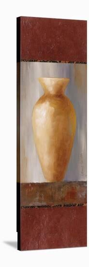 Rustic Gold Flower Vase I-Lanie Loreth-Stretched Canvas