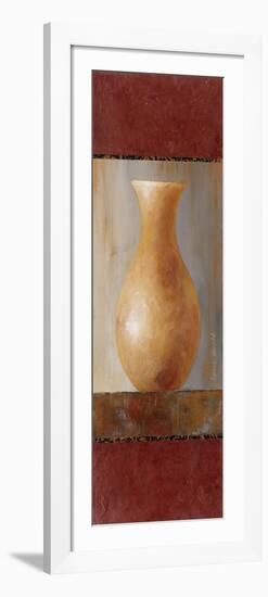 Rustic Gold Flower Vase II-Lanie Loreth-Framed Art Print