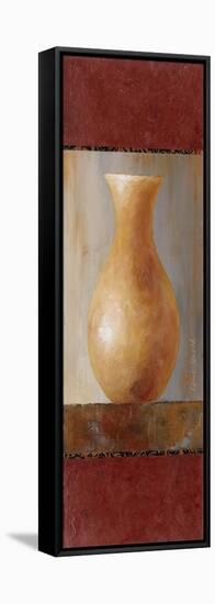 Rustic Gold Flower Vase II-Lanie Loreth-Framed Stretched Canvas