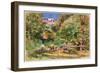 Rustic Landscape (W/C on Paper)-Onorato Carlandi-Framed Giclee Print