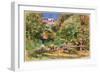 Rustic Landscape (W/C on Paper)-Onorato Carlandi-Framed Giclee Print