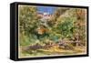 Rustic Landscape (W/C on Paper)-Onorato Carlandi-Framed Stretched Canvas