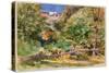 Rustic Landscape (W/C on Paper)-Onorato Carlandi-Stretched Canvas