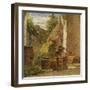 Rustic Loggia, Country Study Triptych, 1861-Silvestro Lega-Framed Giclee Print