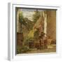 Rustic Loggia, Country Study Triptych, 1861-Silvestro Lega-Framed Giclee Print