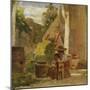 Rustic Loggia, Country Study Triptych, 1861-Silvestro Lega-Mounted Giclee Print