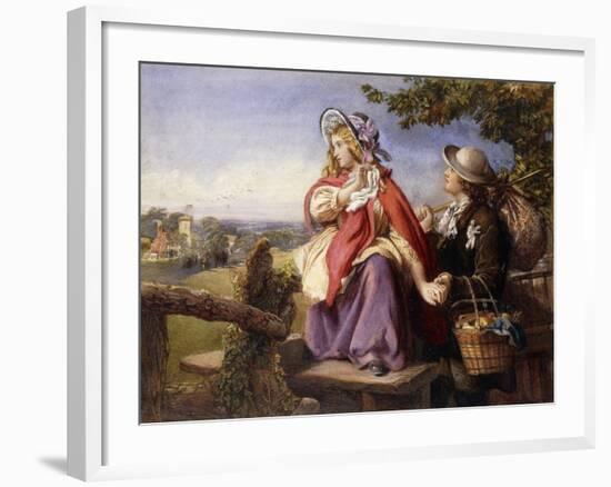 Rustic Lovers Crossing a Style, C.1860-null-Framed Giclee Print