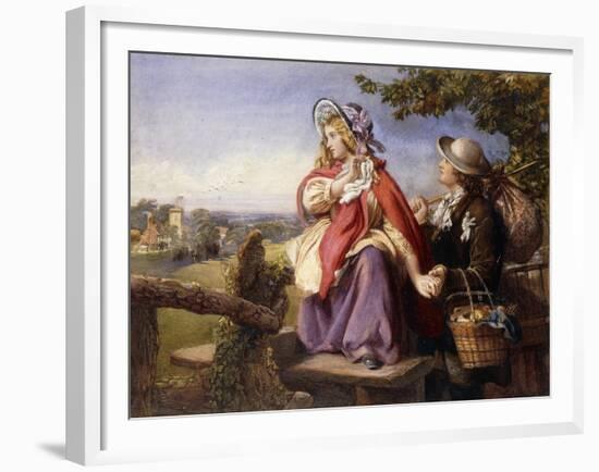 Rustic Lovers Crossing a Style, C.1860-null-Framed Giclee Print