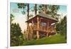 Rustic Mountain Cabin, Seattle-null-Framed Art Print