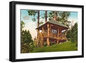 Rustic Mountain Cabin, Seattle-null-Framed Art Print