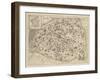 Rustic Paris Map-The Vintage Collection-Framed Giclee Print