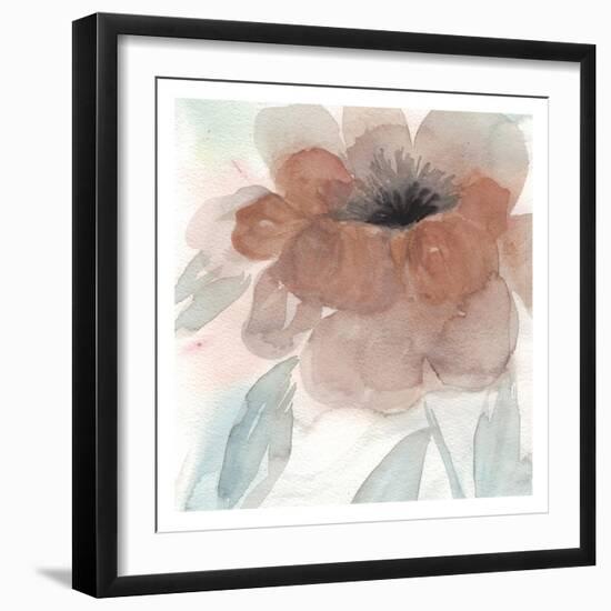 Rustic Peony I-Beverly Dyer-Framed Art Print