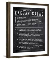 Rustic Recipe - Caesar Salad-Tom Frazier-Framed Giclee Print