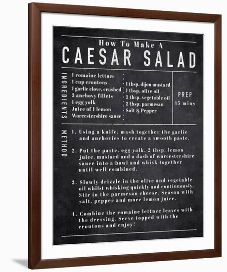 Rustic Recipe - Caesar Salad-Tom Frazier-Framed Giclee Print