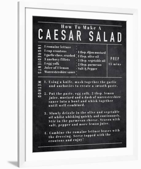 Rustic Recipe - Caesar Salad-Tom Frazier-Framed Giclee Print