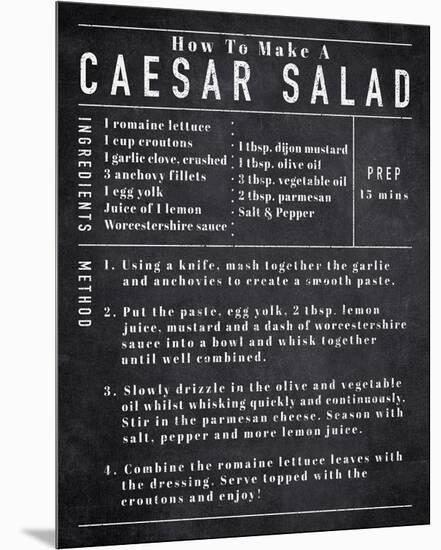 Rustic Recipe - Caesar Salad-Tom Frazier-Mounted Giclee Print