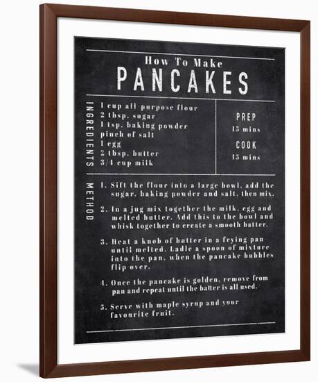 Rustic Recipe - Pancakes-Tom Frazier-Framed Giclee Print