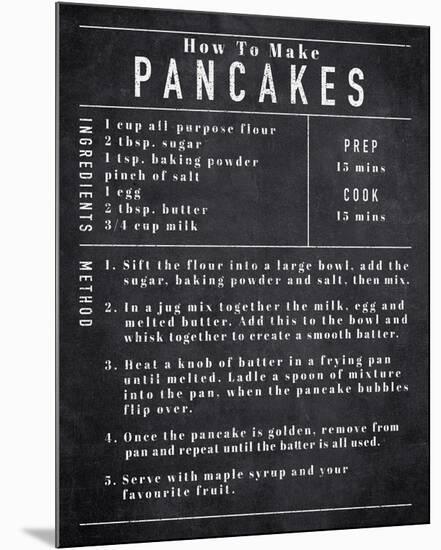 Rustic Recipe - Pancakes-Tom Frazier-Mounted Giclee Print