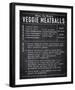 Rustic Recipe - Veggie Meatballs-Tom Frazier-Framed Giclee Print