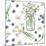 Rustic Seamless Pattern with Chamomile, Cornflowers and Mason Jar-Annykos-Mounted Art Print