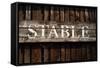 Rustic Stable Sign-Mr Doomits-Framed Stretched Canvas